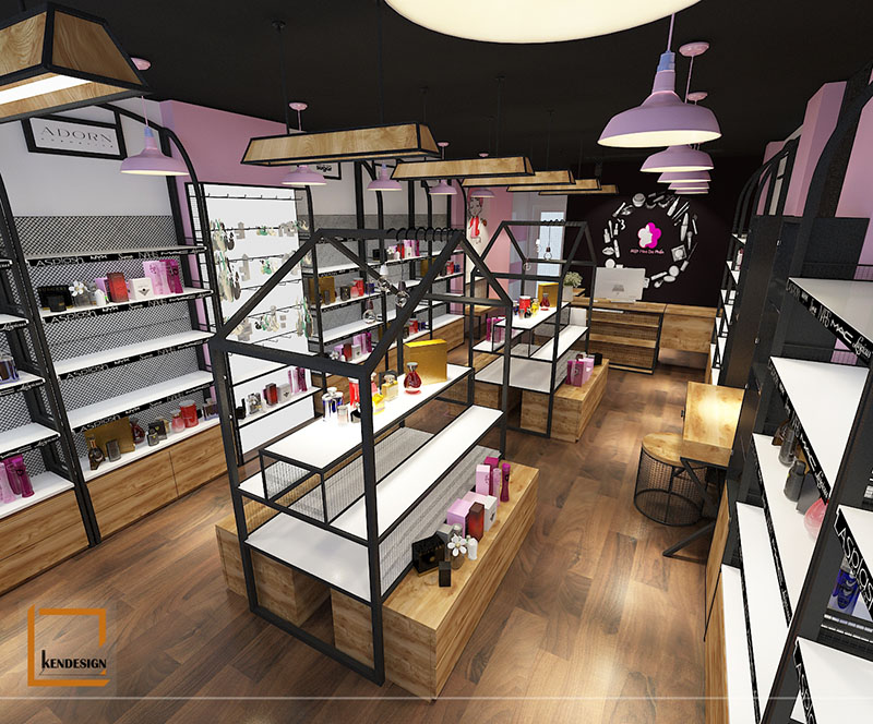thiết kế shop mỹ phẩm